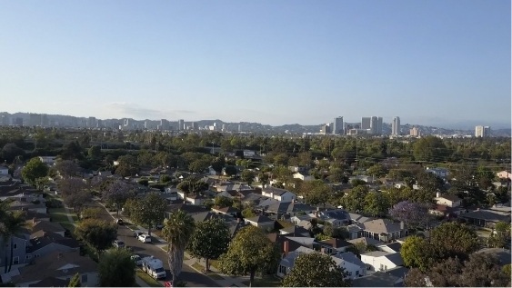 Aerial view of Los Angeles