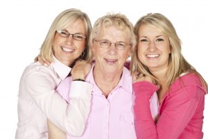 three generations of women